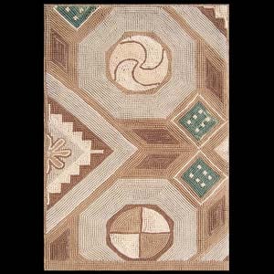 Contemporary American hooked rug, design W1093