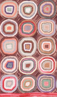 Contemporary american hooked rug, design w1160b 1 Contemporary american hooked rug, design w1160b