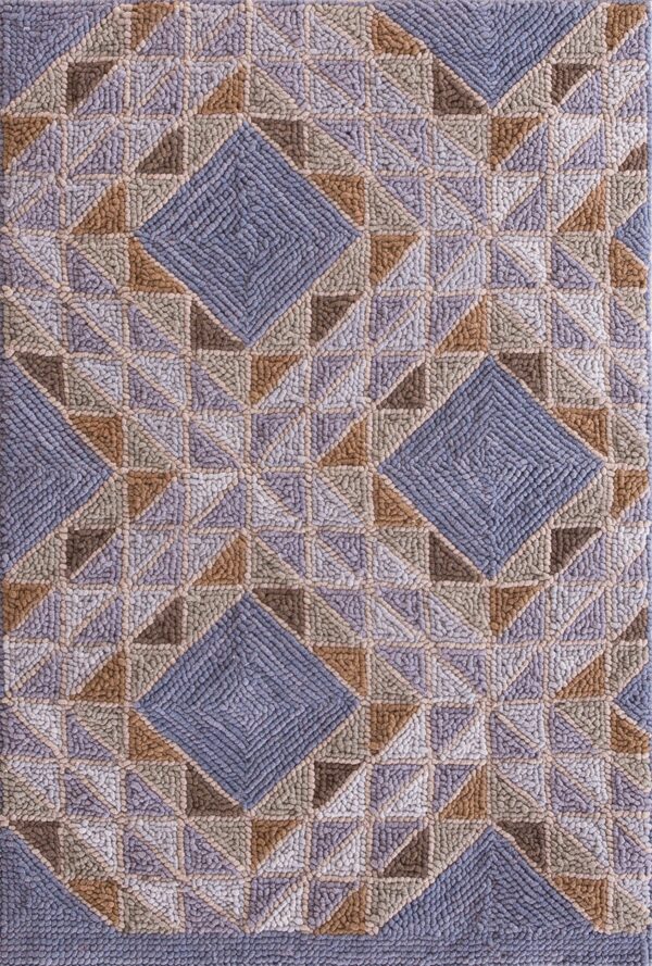 Contemporary american hooked rug, design w1187 2 Contemporary american hooked rug, design w1187