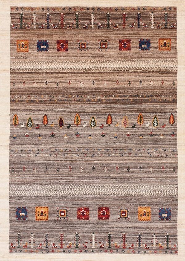 Contemporary zagros rug, design z11015 1 Contemporary american hooked rug, design z11015