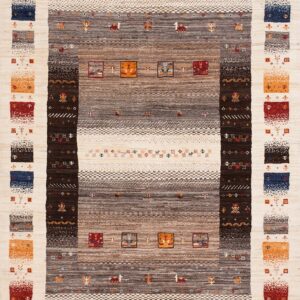 Contemporary American hooked rug, design Z11016