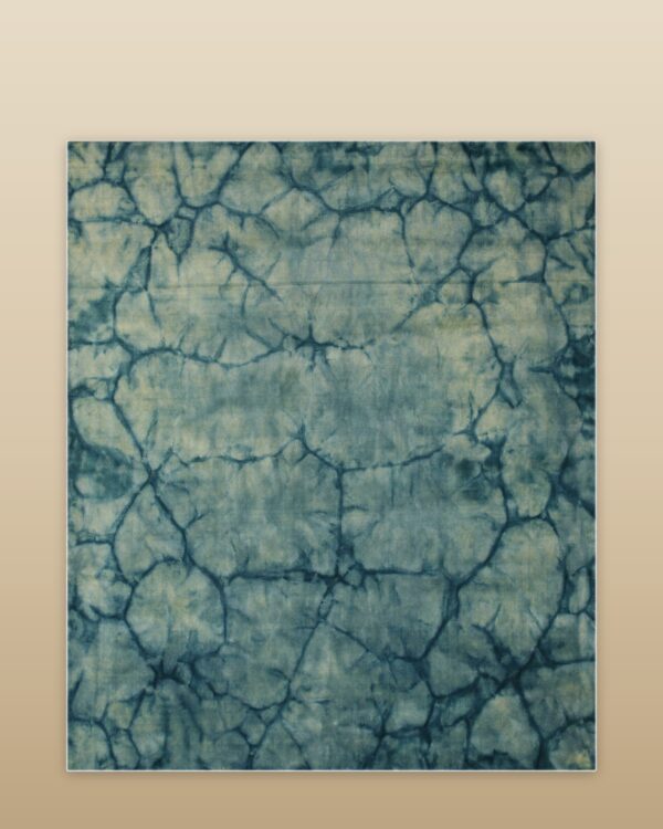 Dip dyed teal hand-tufted wool rug abstract 8'x10' carpet 1 Dip dyed teal handmade wool rug abstract 8'x10' carpet