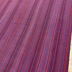 Mid Century Modern Handwoven Geometric Turkish Decorative Kilim Square Small Rug - detail view 3