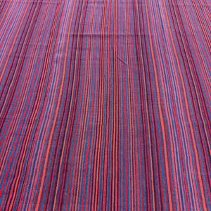 Mid Century Modern Handwoven Geometric Turkish Decorative Kilim Square Small Rug - detail view 4