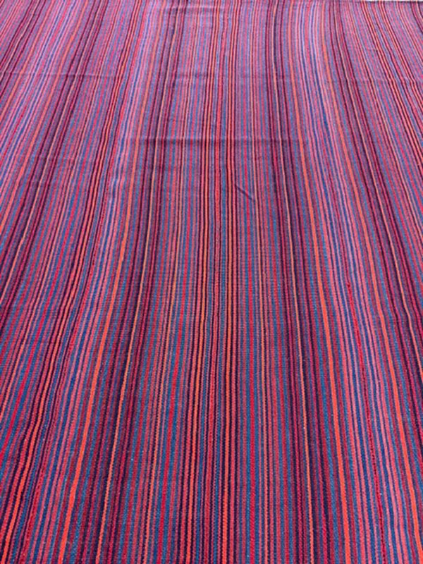 Mid century modern handwoven geometric turkish decorative kilim square small rug 5 Mid century modern handwoven geometric turkish decorative kilim square small rug - detail view 4