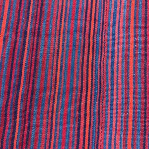 Mid Century Modern Handwoven Geometric Turkish Decorative Kilim Square Small Rug - detail view 5