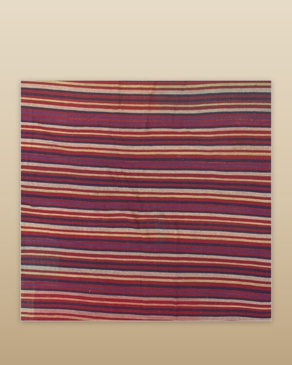 Mid century modern multicolor geometric turkish kilim flatweave wool small rug 1 Mid century modern multicolor geometric turkish kilim flatweave wool small rug