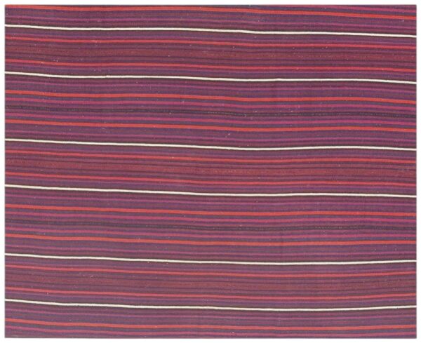 Mid-century modern multicolor stripe geometric turkish kilim handwoven small rug 1 Mid-century modern multicolor stripe geometric turkish kilim handwoven small rug