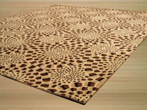 Modern animal skin brown hand-tufted wool rug contemporary 7'9x9'9 carpet 2 Modern animal skin brown hand-tufted wool rug contemporary 7'9x9'9 carpet - detail view 1