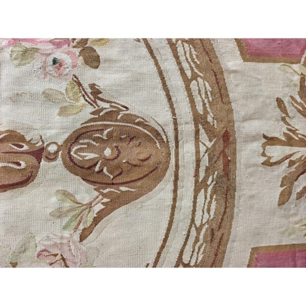 1850s ivory field classical french antique european aubusson oversized rug 7 1850s ivory field classical french antique european aubusson oversized rug - detail view 6