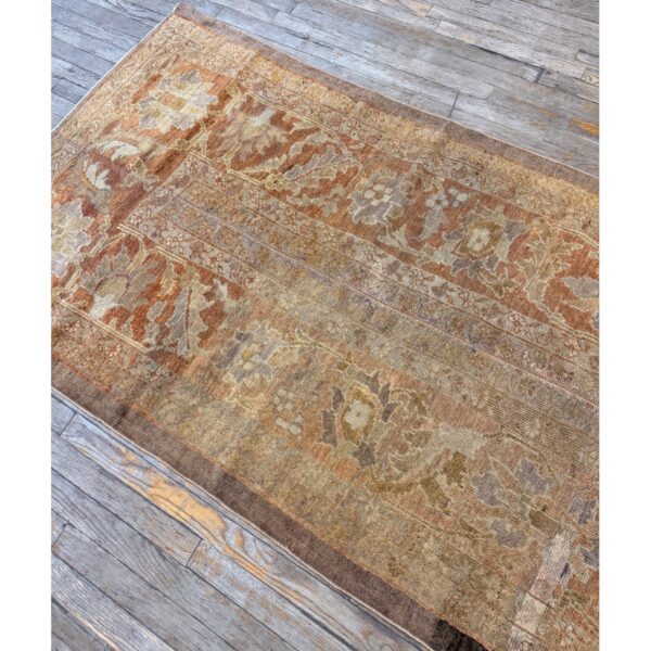 1900s beige field geometric antique indian amritsar knotted hallway runner rug 4 1900s beige field geometric antique indian amritsar knotted hallway runner rug - detail view 3