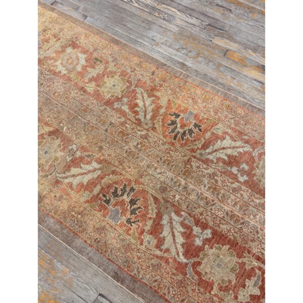 1900s beige field geometric antique indian amritsar knotted hallway runner rug 6 1900s beige field geometric antique indian amritsar knotted hallway runner rug - detail view 5