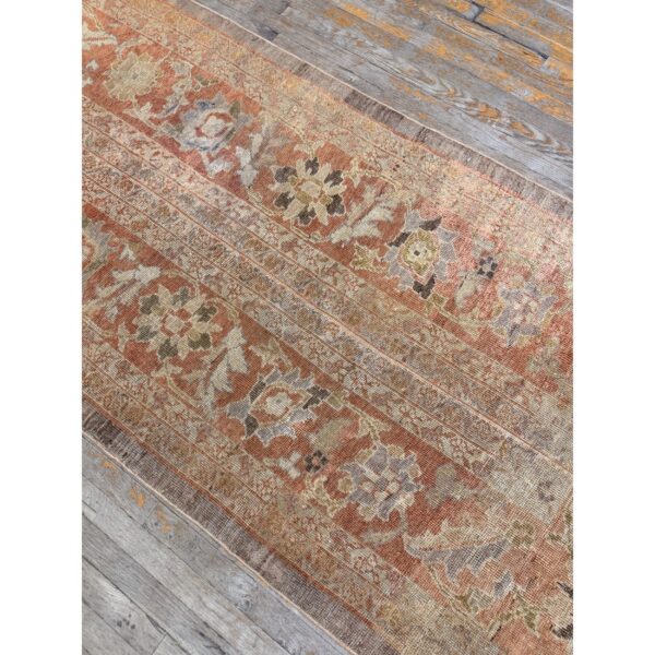 1900s beige field geometric antique indian amritsar knotted hallway runner rug 8 1900s beige field geometric antique indian amritsar knotted hallway runner rug - detail view 7