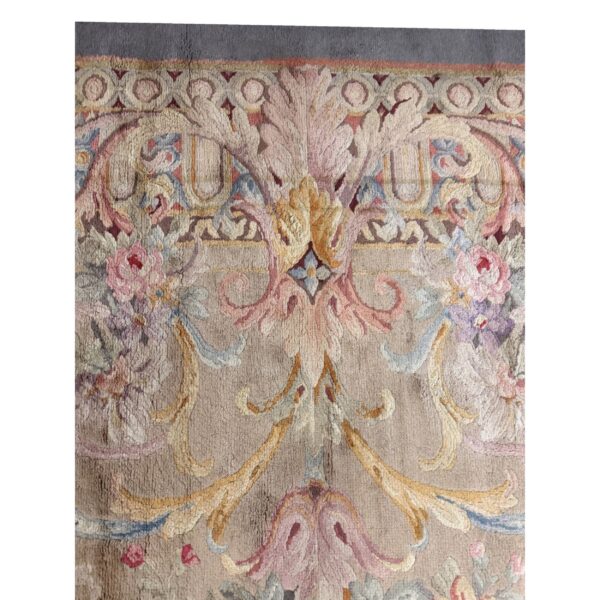 1920s beige field floral classic european savonnerie aubusson large oversize rug 5 1920s beige field floral classic european savonnerie aubusson large oversize rug - detail view 4