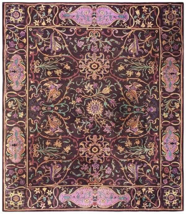1920s brown ground islimi birds east asian antique chinese room size knotted rug 1 1920s brown ground islimi birds east asian antique chinese room size knotted rug