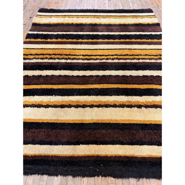 1920s multicolor field geometric antique european art deco knotted wool rug 4 1920s multicolor field geometric antique european art deco knotted wool rug - detail view 3