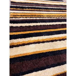 1920s Multicolor Field Geometric Antique European Art Deco Knotted Wool Rug - detail view 4