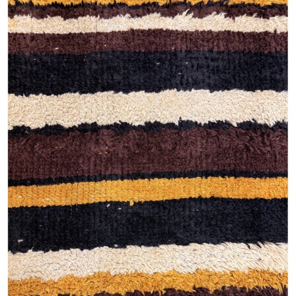 1920s multicolor field geometric antique european art deco knotted wool rug 6 1920s multicolor field geometric antique european art deco knotted wool rug - detail view 5
