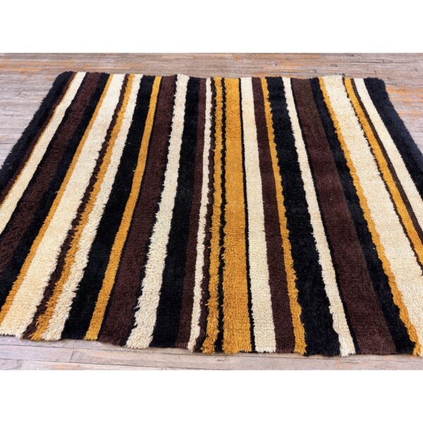 1920s multicolor field geometric antique european art deco knotted wool rug 8 1920s multicolor field geometric antique european art deco knotted wool rug - detail view 7