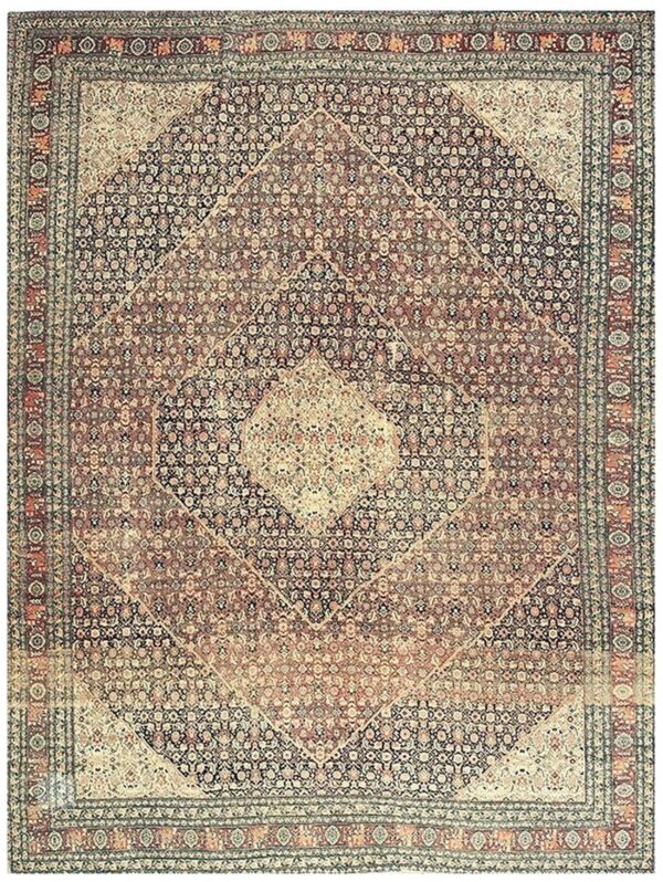 1920s traditional red rust field medallion antique tabriz handknotted wool room size rug 1 1920s traditional red rust field medallion antique tabriz handknotted wool room size rug