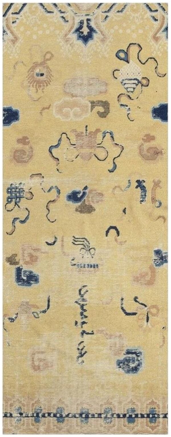 1920s yellow field geometric antique chinese ningxia knotted wool rug 1 1920s yellow field geometric antique chinese ningxia knotted wool rug