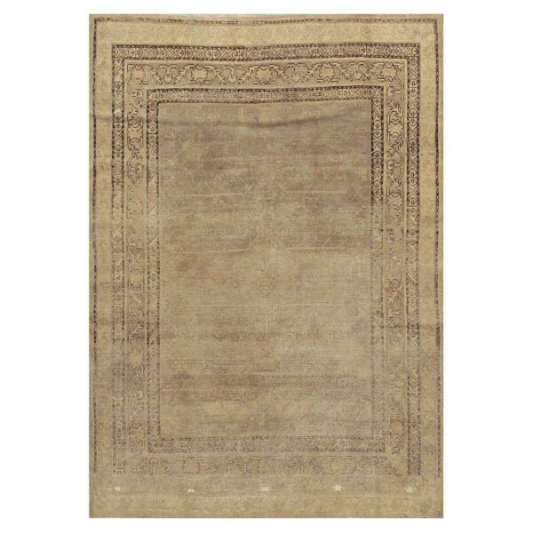 1930s antique geometric floral antique chinese khotan knotted wool rug 7 1930s antique geometric floral antique chinese khotan knotted wool rug - detail view 6