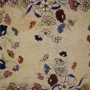 Wool 1930s Hooked American Antique Ivory Small Scatter Size Rug (SKU 20524) - detail view 3