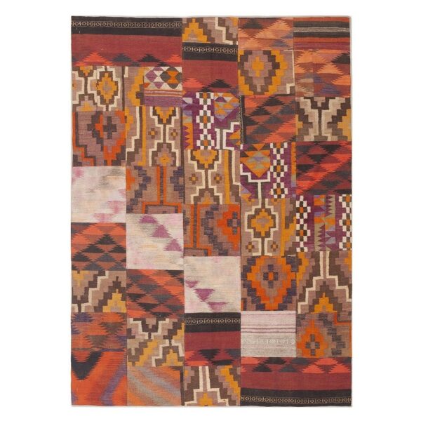 1930s multi geometric antique turkish village traditional kilim small rug 7 1930s multi geometric antique turkish village traditional kilim small rug - detail view 6