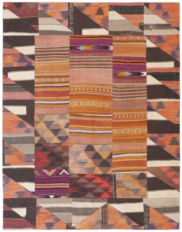 1930s multicolor geometric antique turkish village flatwoven wool kilim rug 1 1930s multicolor geometric antique turkish village flatwoven wool kilim rug