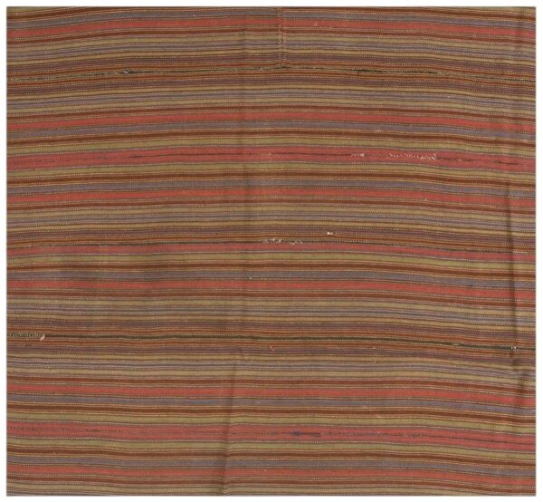 1950s brown multi field vintage modern stripe geometric turkish kilim small rug 1 1950s brown multi field vintage modern stripe geometric turkish kilim small rug