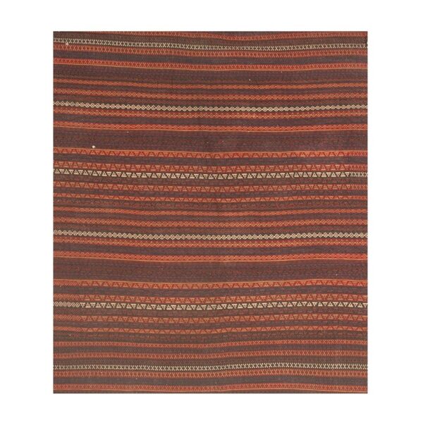 1950s mid-century anatolian flat-weave multi geometric turkish kilim square rug 2 1950s mid-century anatolian flat-weave multi geometric turkish kilim square rug - detail view 1