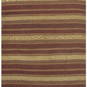 1950s Mid-Century Anatolian Rustic Geometric Flat-Weave Turkish Kilim Rug 5x7