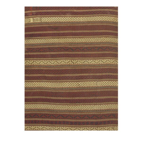 1950s mid-century anatolian rustic geometric flat-weave turkish kilim rug 5x7 5 1950s mid-century anatolian rustic geometric flat-weave turkish kilim rug 5x7 - detail view 4