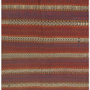 1950s Mid-Century Square Geometric Anatolian Turkish Kilim Wool Rug 5'6"x5'6"
