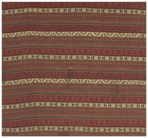 1950s multi brown mid century modern geometric stripe turkish kilim small rug 1 1950s multi brown mid century modern geometric stripe turkish kilim small rug
