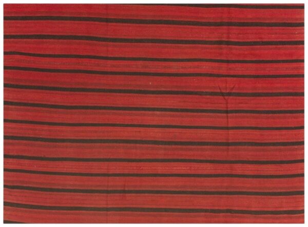1950s red field modern stripe vintage turkish kilim flatweave wool small rug 1 1950s red field modern stripe vintage turkish kilim flatweave wool small rug