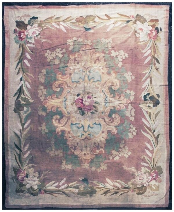 19th century floral french antique european aubusson napoleon iii carpet rug 1 19th century floral french antique european aubusson napoleon iii carpet rug