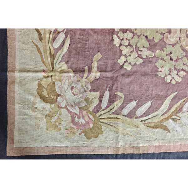 19th century floral french antique european aubusson napoleon iii carpet rug 6 19th century floral french antique european aubusson napoleon iii carpet rug - detail view 5