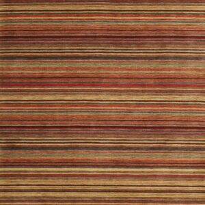 Lush Striped Red Flatweave Wool Runner Rug 2'6 x 8'