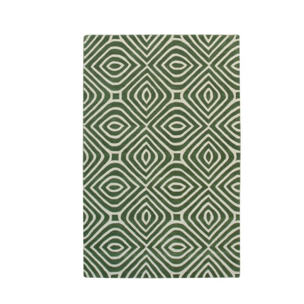 Green modern stripes hand tufted wool rug 5 x 8 3 Green modern stripes hand tufted wool rug 5 x 8 - image 3