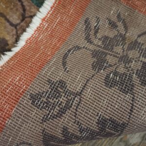 Antique Chinese Art Deco Wool Yellow Hand Knotted Pile Rug (SKU 26013) - detail view 13