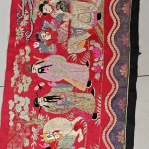 Antique Chinese Flat Weave Red Hallway Runner Rug, detail photo 4, stock number 23840