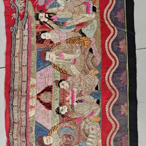 Antique Chinese Flat Weave Red Hallway Runner Rug, detail photo 5, stock number 23840