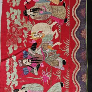 Antique Chinese Flat Weave Red Hallway Runner Rug, detail photo 6, stock number 23840