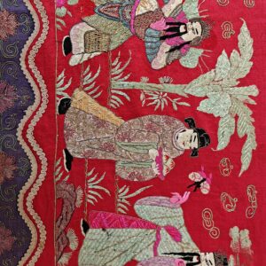 Antique Chinese Flat Weave Red Hallway Runner Rug, detail photo 7, stock number 23840