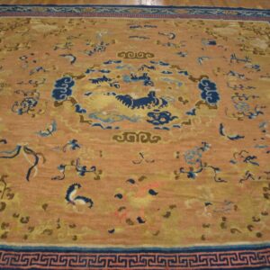 Mid-18th century Chinese Ningxia carpet, the whole carpet with its central roundel, stock number 20853