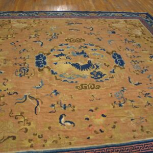 Mid-18th century Chinese Ningxia carpet, angled view of the whole carpet, stock number 20853