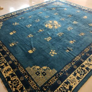 Antique Chinese - Peking Room Size Blue Rug, detail photo 14, stock number 25027