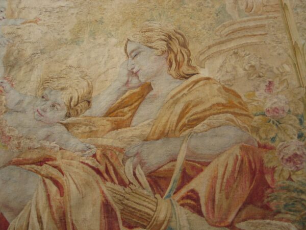 Antique tapestry french ivory 1750s rug 5 18th century french tapestry, the central figures, stock number 20319