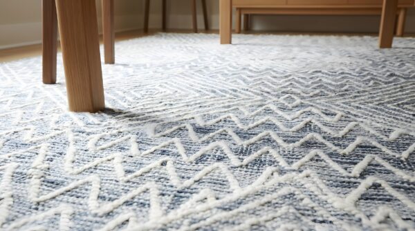 Celia kilim gray and ivory handmade wool rug 4 Celia kilim gray and ivory handmade wool rug - dining room in-room detail